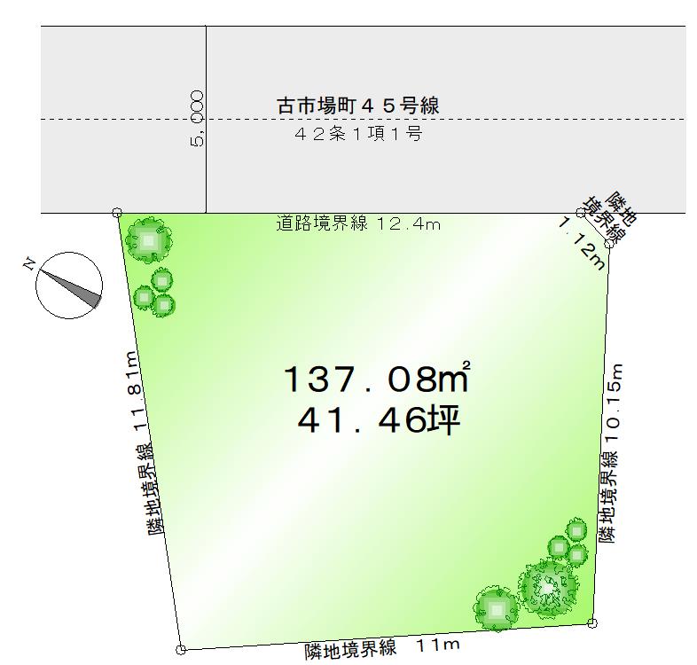 緑区古市場町420-6区画図